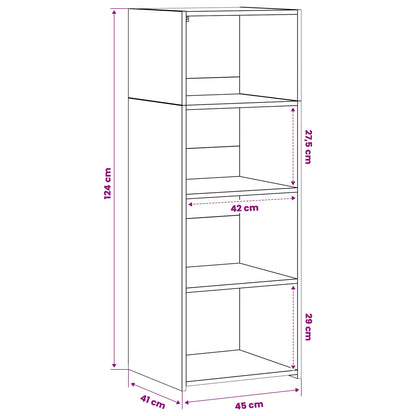vidaXL Highboard Old Wood 45 x 41 x 124 cm Engineered Wood