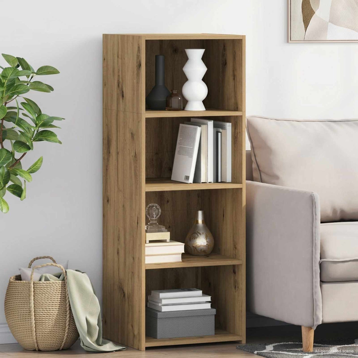 vidaXL Highboard Artisan Oak 45 x 41 x 124 cm Engineered Wood
