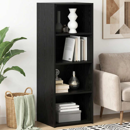 vidaXL Highboard Black Oak 45 x 41 x 124 cm Engineered Wood