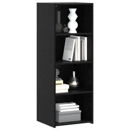 vidaXL Highboard Black Oak 45 x 41 x 124 cm Engineered Wood