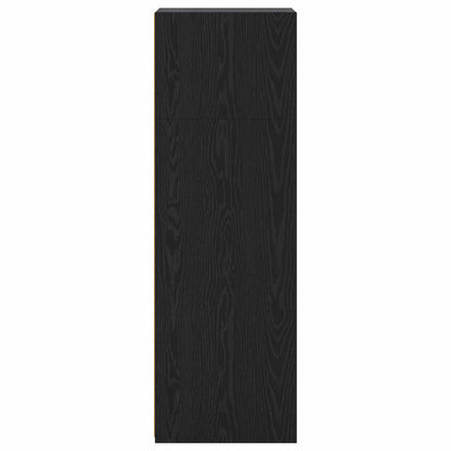 vidaXL Highboard Black Oak 45 x 41 x 124 cm Engineered Wood