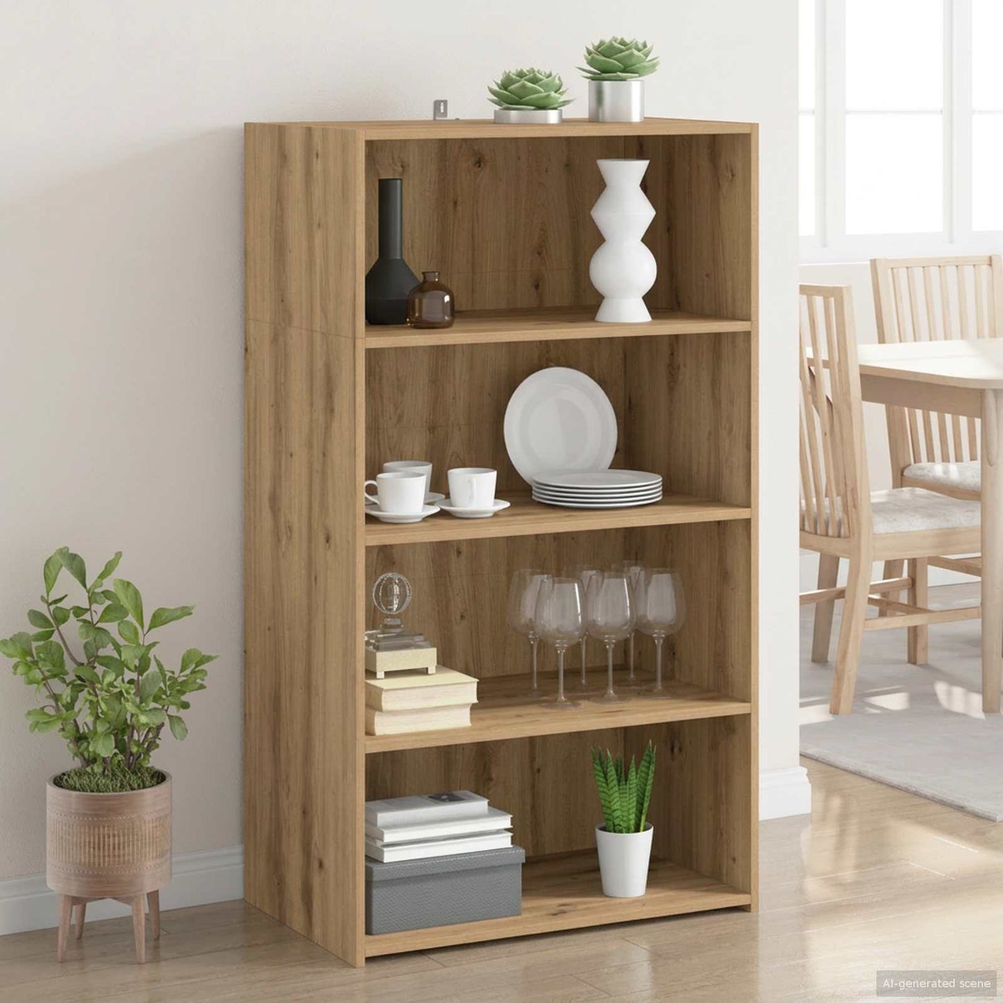 vidaXL Highboard Artisan Oak 70 x 41 x 124 cm Engineered Wood