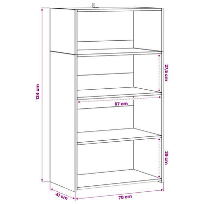 vidaXL Highboard Artisan Oak 70 x 41 x 124 cm Engineered Wood