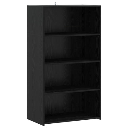 vidaXL Highboard Black Oak 70 x 41 x 124 cm Engineered Wood