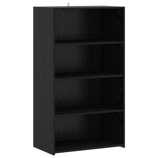 vidaXL Highboard Black Oak 70 x 41 x 124 cm Engineered Wood