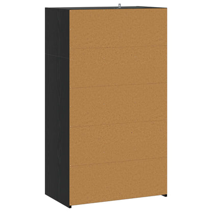 vidaXL Highboard Black Oak 70 x 41 x 124 cm Engineered Wood