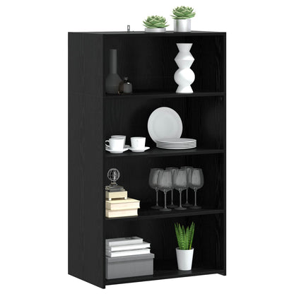 vidaXL Highboard Black Oak 70 x 41 x 124 cm Engineered Wood