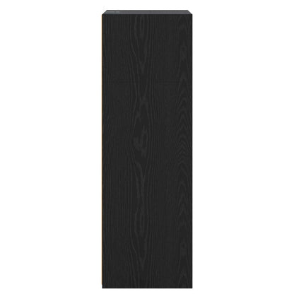 vidaXL Highboard Black Oak 70 x 41 x 124 cm Engineered Wood