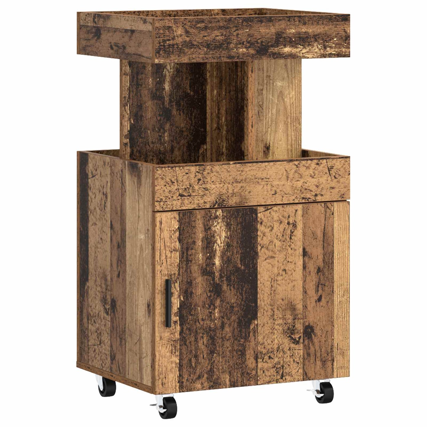vidaXL Bar Cart Oak Wood 50 x 41 x 89 cm Engineered Wood