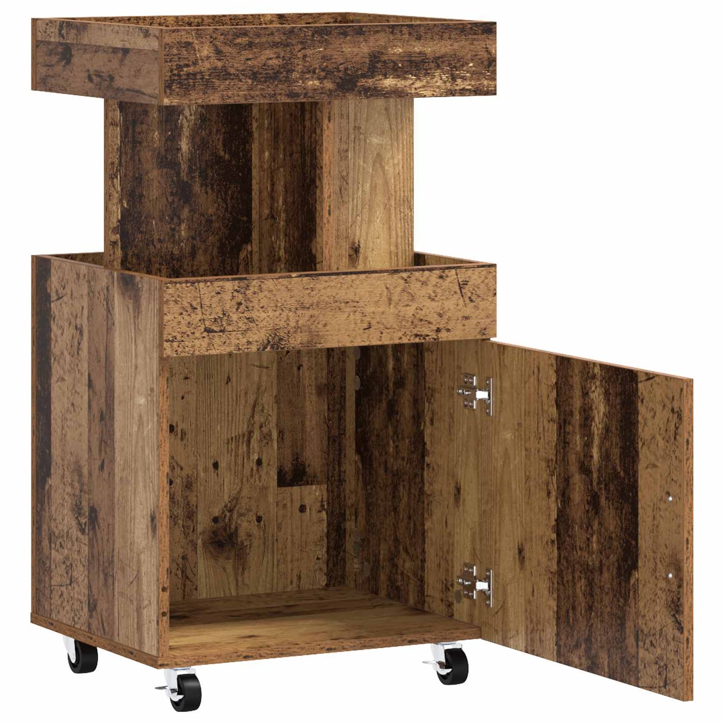 vidaXL Bar Cart Oak Wood 50 x 41 x 89 cm Engineered Wood