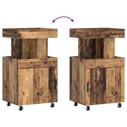 vidaXL Bar Cart Oak Wood 50 x 41 x 89 cm Engineered Wood