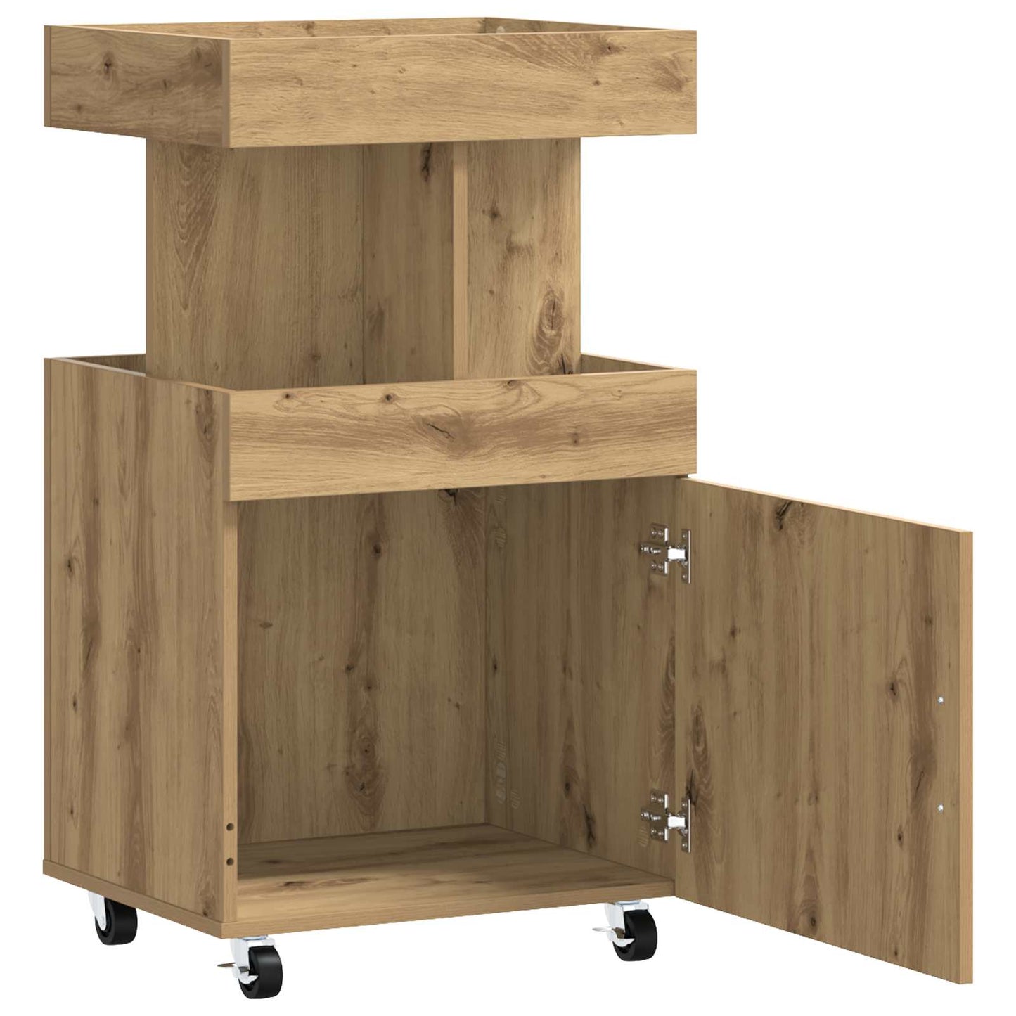 vidaXL Bar Cart Artisan Oak 50 x 41 x 89 cm Engineered Wood