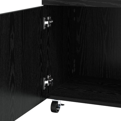 vidaXL Bar Cart Black Oak 50 x 41 x 89 cm Engineered Wood