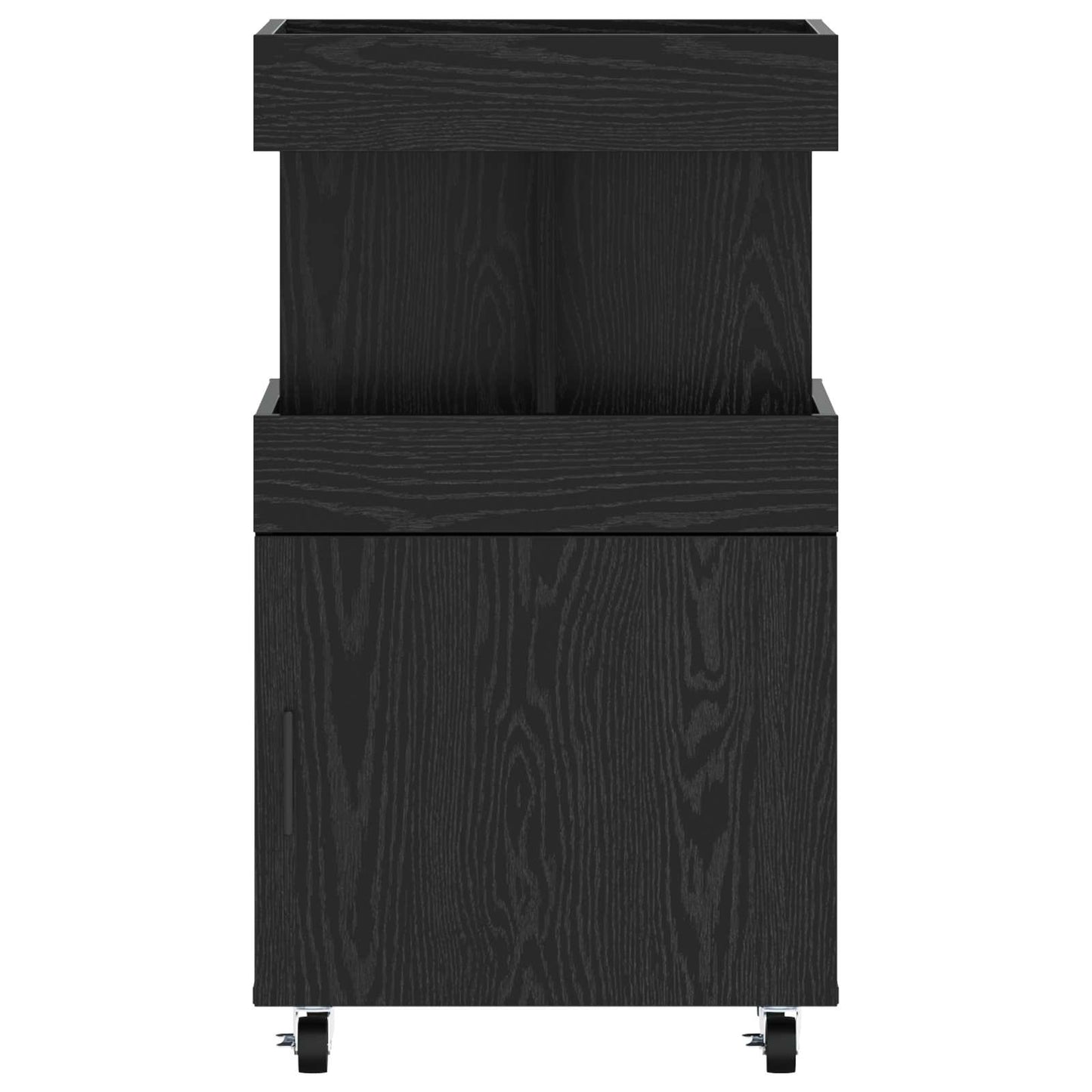 vidaXL Bar Cart Black Oak 50 x 41 x 89 cm Engineered Wood