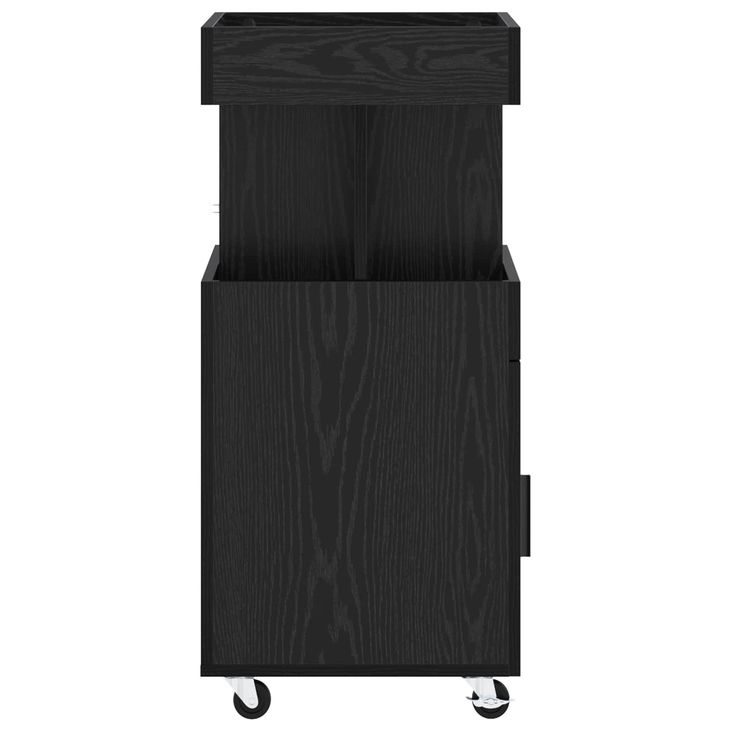 vidaXL Bar Cart Black Oak 50 x 41 x 89 cm Engineered Wood