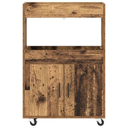 vidaXL Bar Cart Oak Wood 60 x 39.5 x 89 cm Engineered Wood
