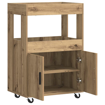 vidaXL Bar Cart Artisan Oak 60 x 39.5 x 89 cm Engineered Wood