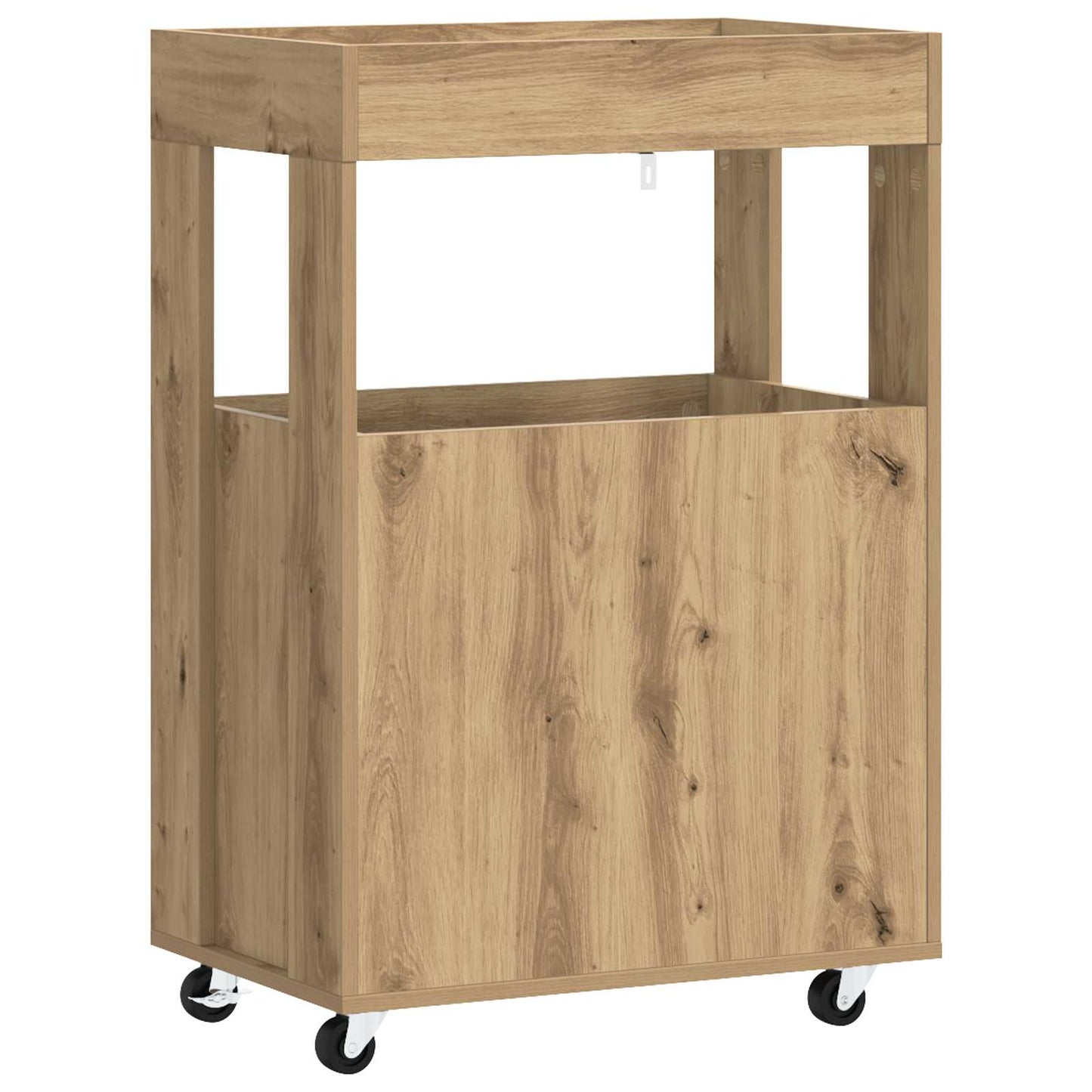vidaXL Bar Cart Artisan Oak 60 x 39.5 x 89 cm Engineered Wood