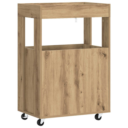 vidaXL Bar Cart Artisan Oak 60 x 39.5 x 89 cm Engineered Wood