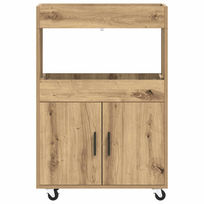 vidaXL Bar Cart Artisan Oak 60 x 39.5 x 89 cm Engineered Wood