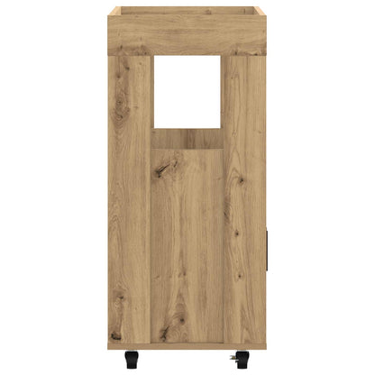 vidaXL Bar Cart Artisan Oak 60 x 39.5 x 89 cm Engineered Wood