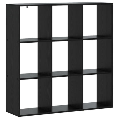 vidaXL Book Cabinet 102 x 29 x 103.5 cm Engineered Wood Black Oak
