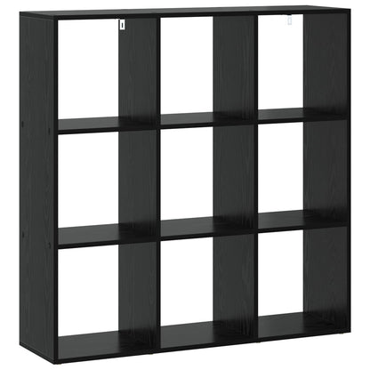 vidaXL Book Cabinet 102 x 29 x 103.5 cm Engineered Wood Black Oak
