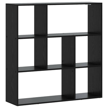 vidaXL Book Cabinet 102 x 29 x 103.5 cm Engineered Wood Black Oak