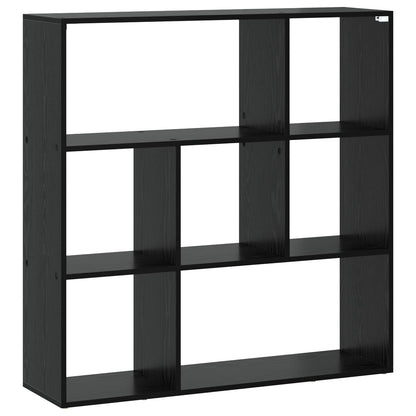 vidaXL Book Cabinet 102 x 29 x 103.5 cm Engineered Wood Black Oak