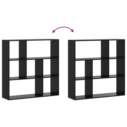 vidaXL Book Cabinet 102 x 29 x 103.5 cm Engineered Wood Black Oak