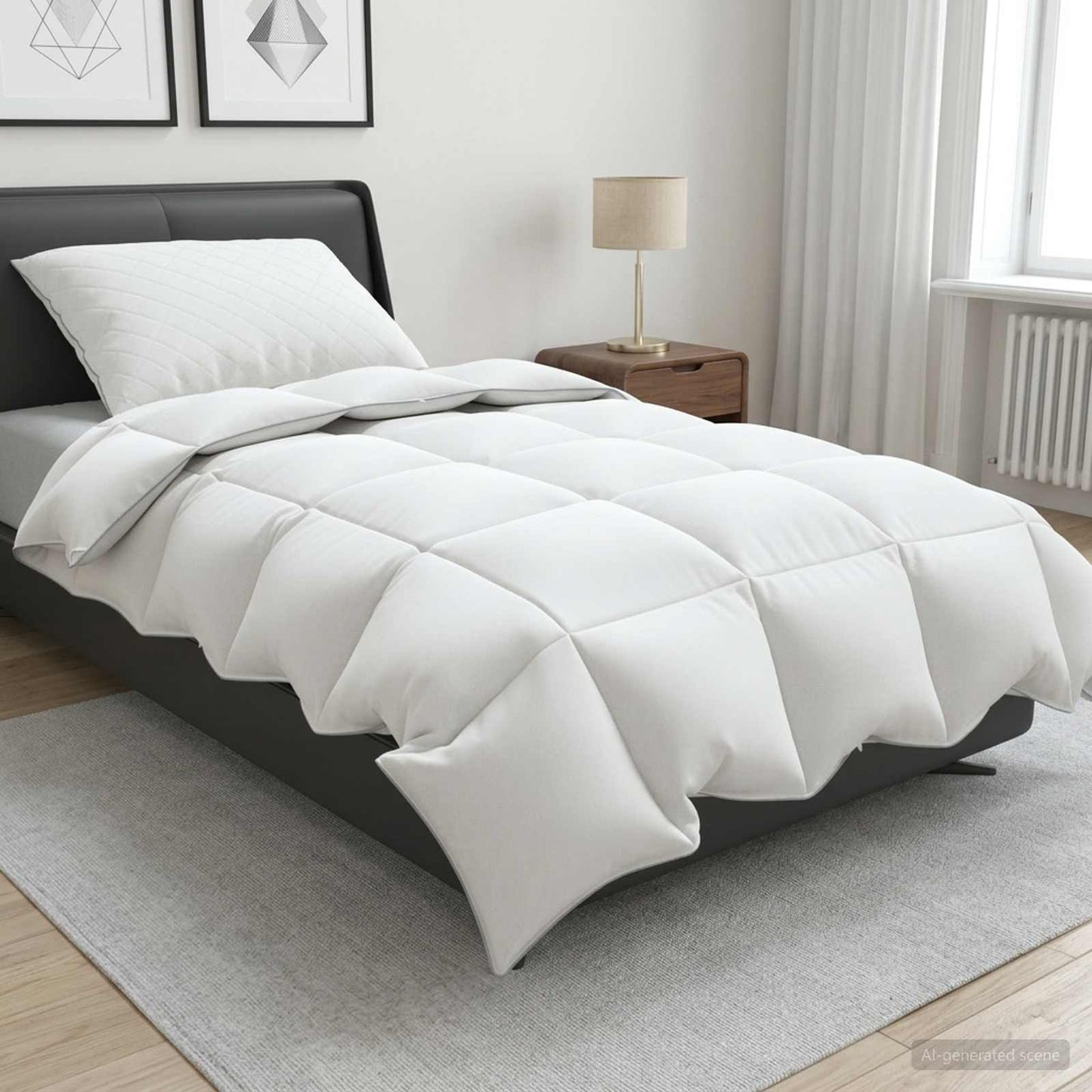 vidaXL 90% Goose Down Duvet Set FULDA 2 pcs 155 x 200 cm All Seasons