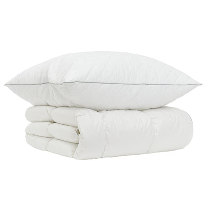 vidaXL 90% Goose Down Duvet Set FULDA 2 pcs 152 x 203 cm Winter White