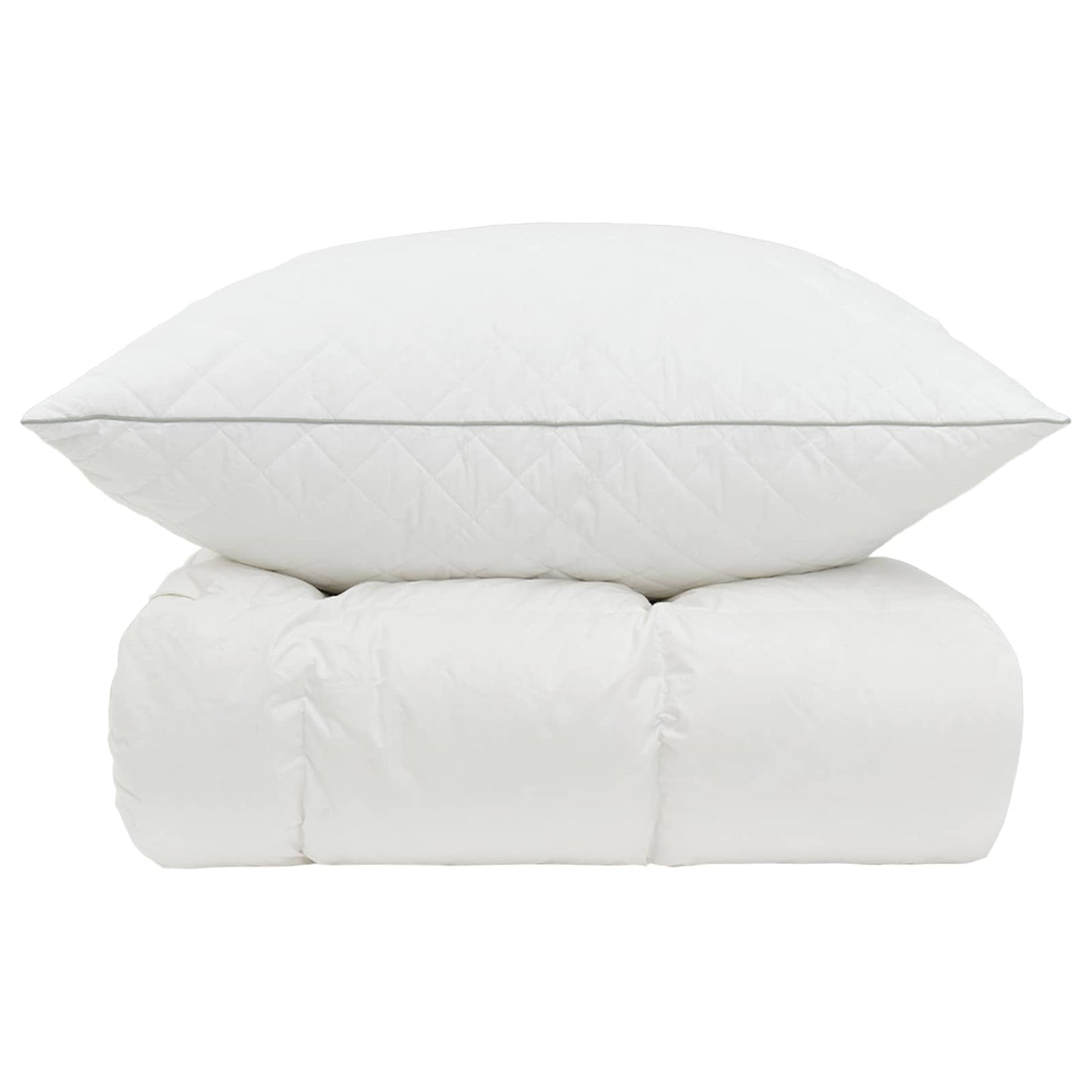 vidaXL 90% Goose Down Duvet Set FULDA 2 pcs 152 x 203 cm Winter White