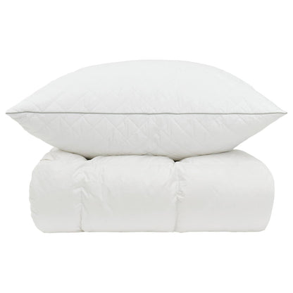 vidaXL 90% Goose Down Duvet Set FULDA 2 pcs 152 x 203 cm Winter White