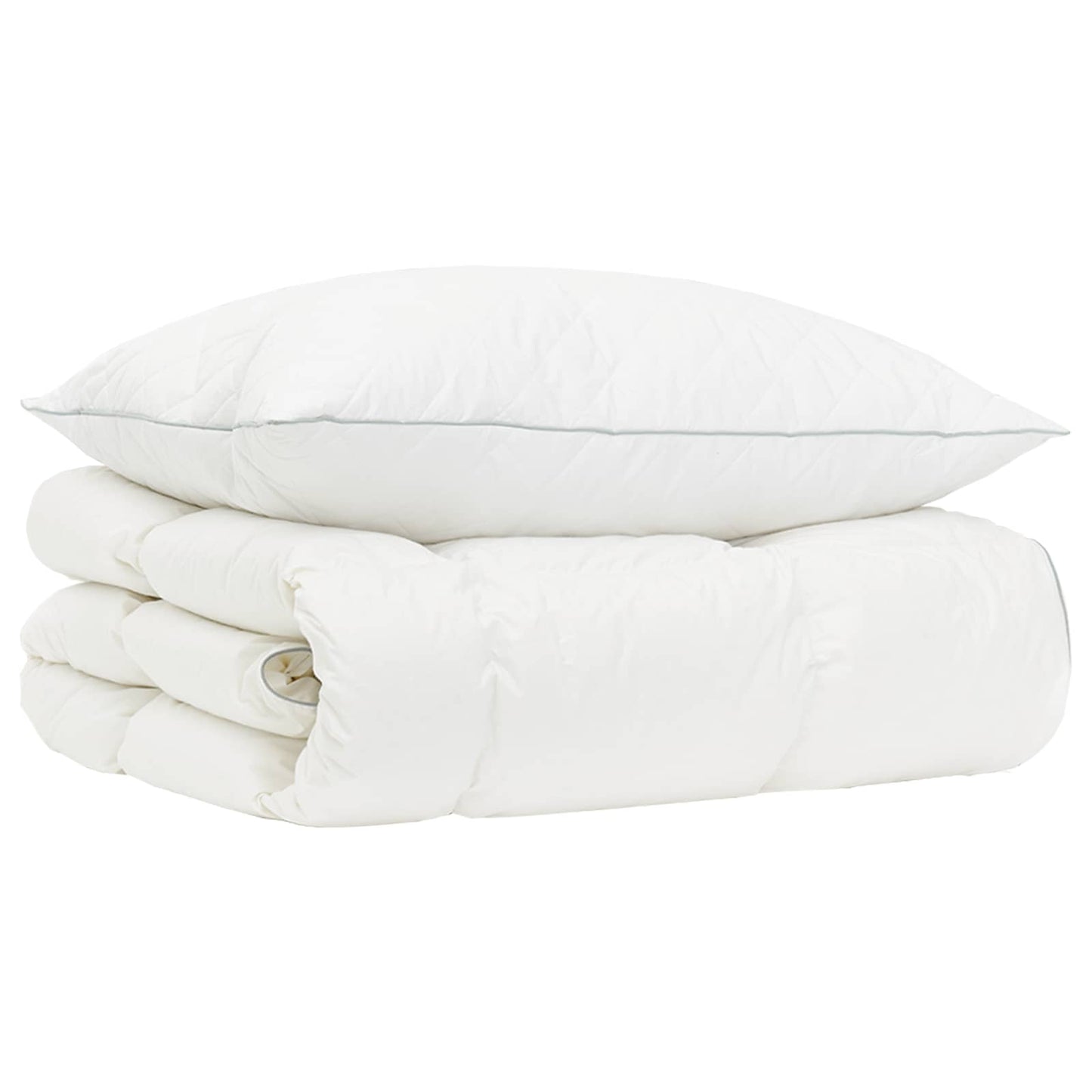 vidaXL 90% Goose Down Duvet Set FULDA 2 pcs 152 x 203 cm Winter White