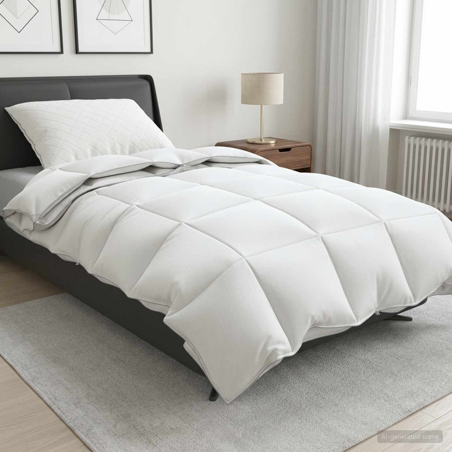 vidaXL 90% Goose Down Duvet Set FULDA 2 pcs 135 x 200 cm All Seasons