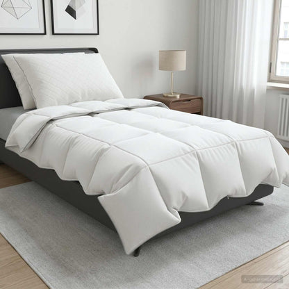 vidaXL 90% Goose Down Duvet Set FULDA 3 pcs 140 x 220 cm Summer White