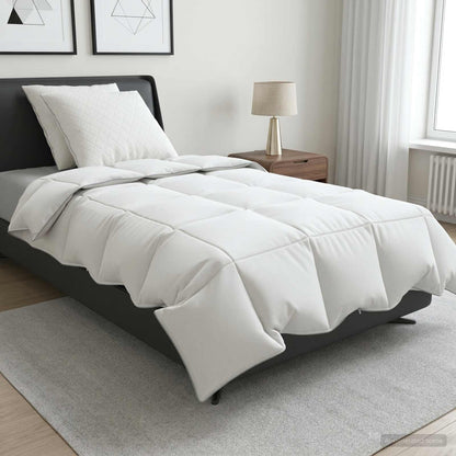 vidaXL 90% Goose Down Duvet Set FULDA 3 pcs 155 x 220 cm Summer White