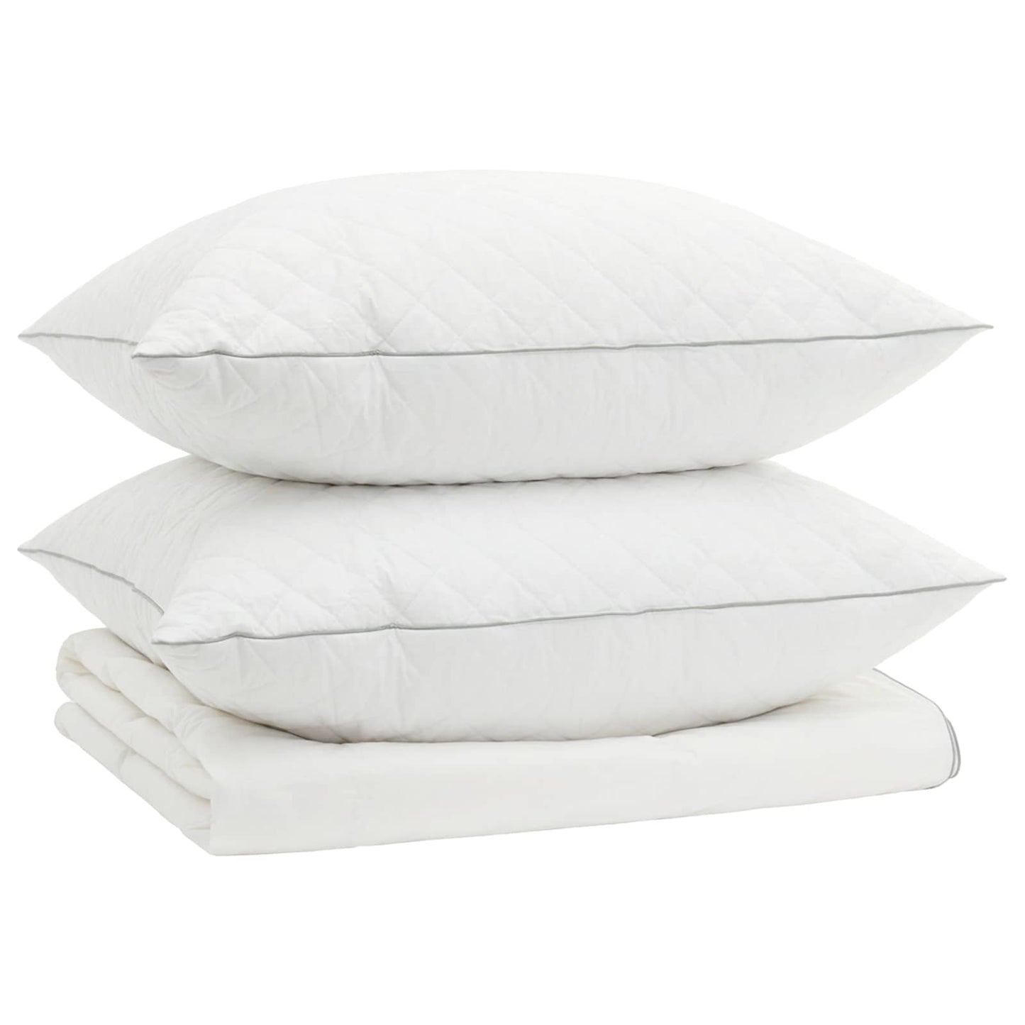 vidaXL 90% Goose Down Duvet Set FULDA 3 pcs 220 x 240 cm Summer White