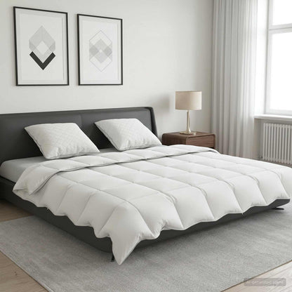 vidaXL 90% Goose Down Duvet Set FULDA 3 pcs 240 x 260 cm Summer White