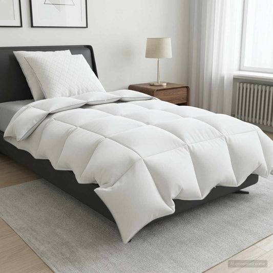 vidaXL 90% Goose Down Duvet Set FULDA 3 pcs 135 x 220 cm All Seasons