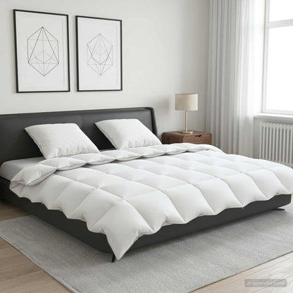 vidaXL 90% Goose Down Duvet Set FULDA 3 pcs 200 x 240 cm Winter White