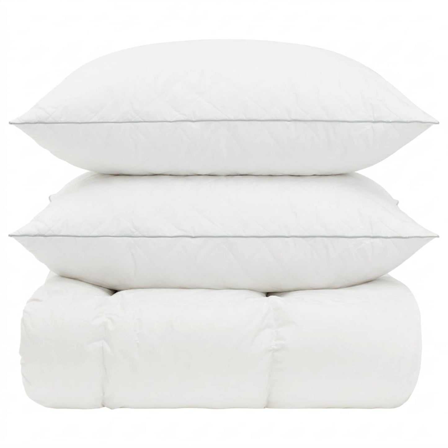 vidaXL 90% Goose Down Duvet Set FULDA 3 pcs 135 x 220 cm Winter White