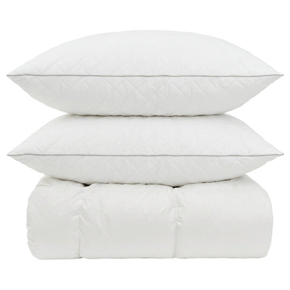 vidaXL 90% Goose Down Duvet Set FULDA 3 pcs 135 x 220 cm Winter White