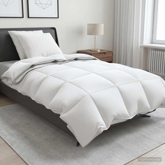 vidaXL 90% Goose Down Duvet Set FULDA 3 pcs 135 x 220 cm All Seasons