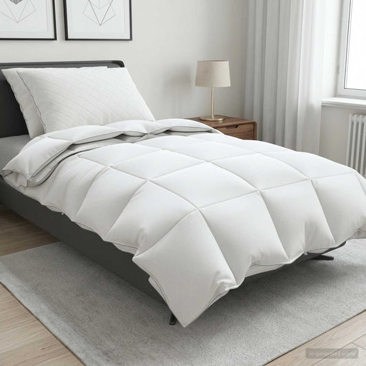 vidaXL 90% Goose Down Duvet Set FULDA 3 pcs 135 x 220 cm All Seasons