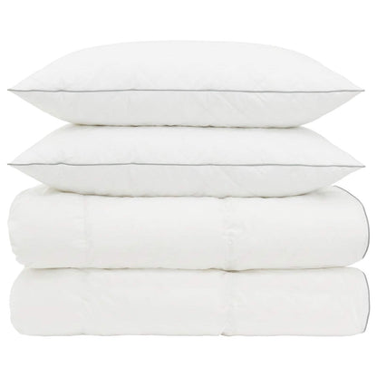 vidaXL 90% Goose Down Duvet Set FULDA 3 pcs 135 x 220 cm All Seasons