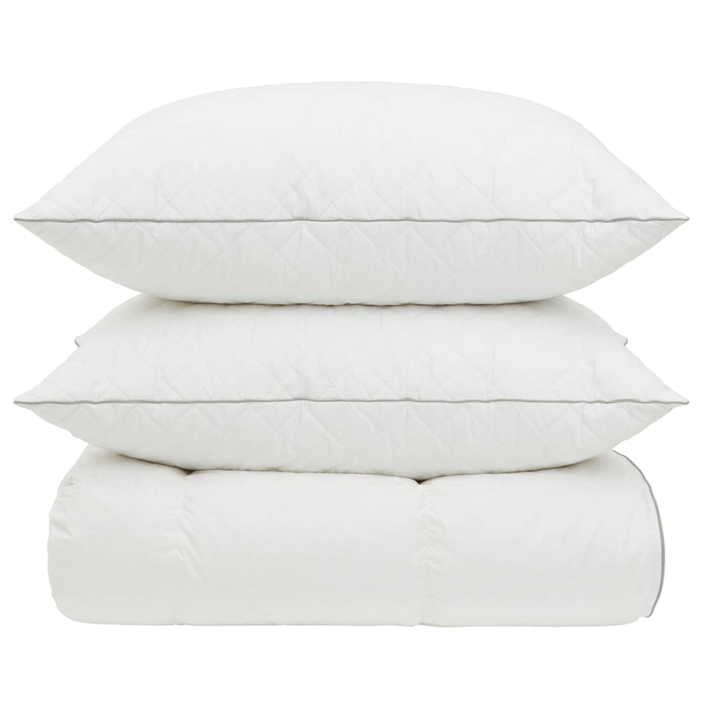 vidaXL 90% Goose Down Duvet Set FULDA 3 pcs 135 x 220 cm All Seasons