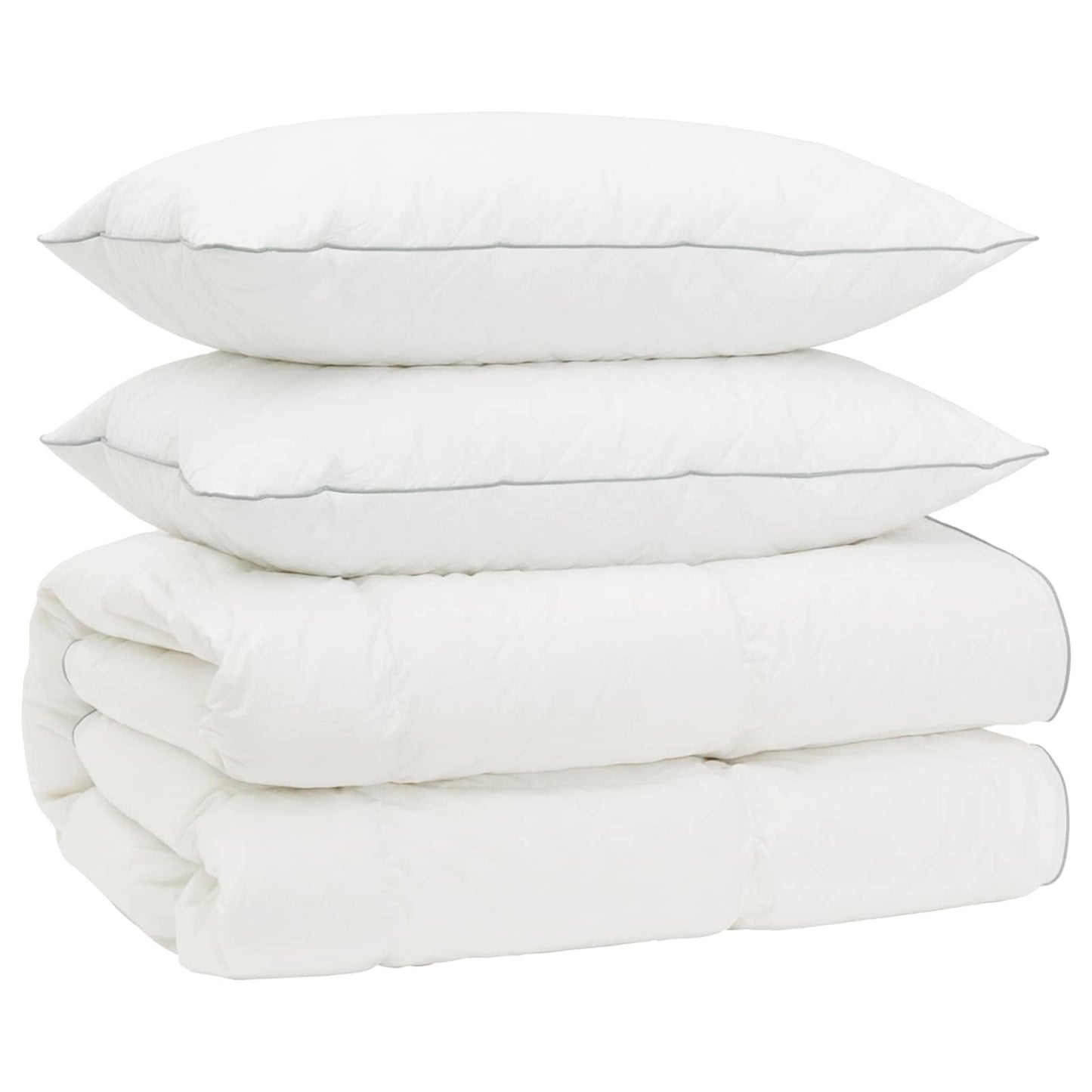 vidaXL 90% Goose Down Duvet Set FULDA 3 pcs 155 x 220 cm All Seasons