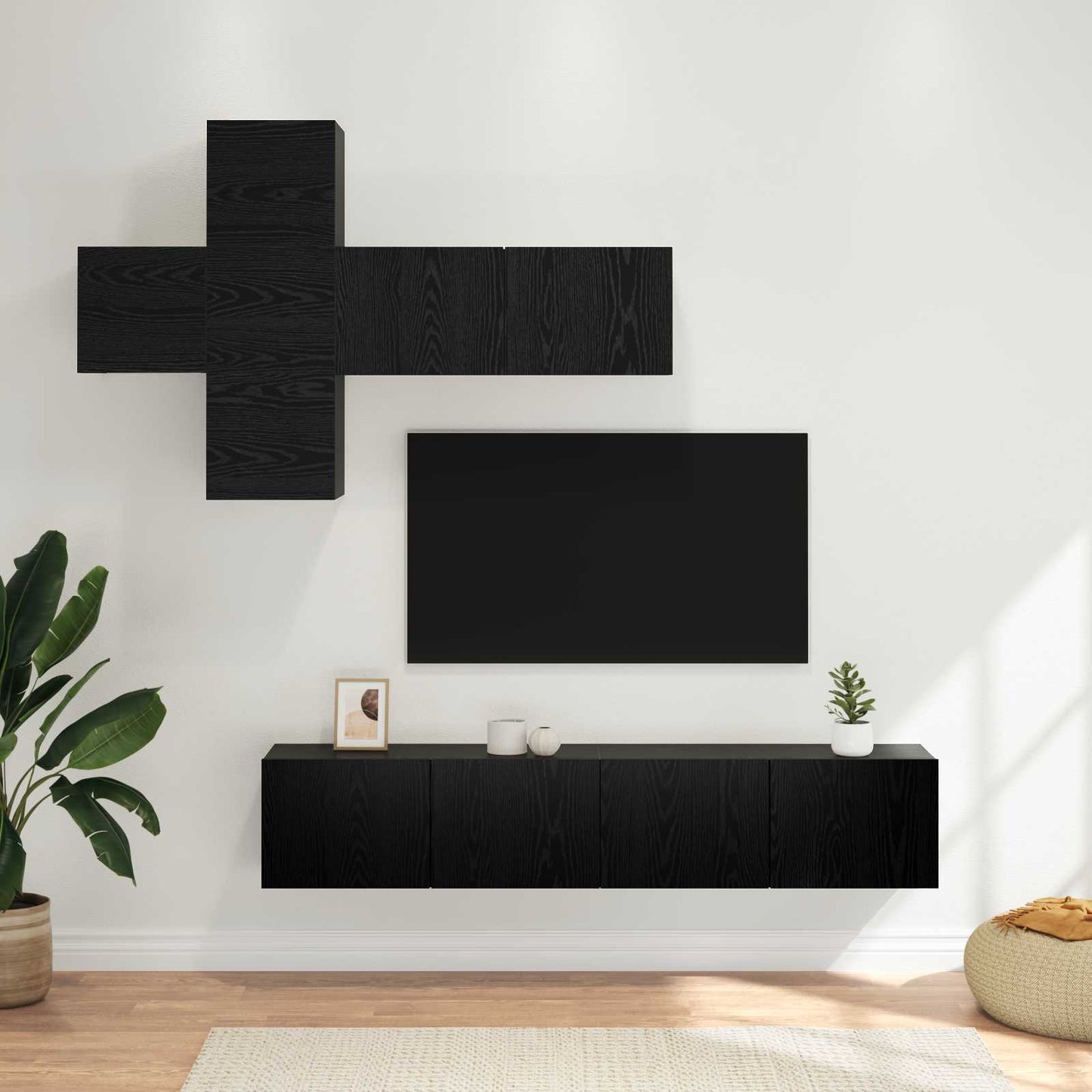 vidaXL TV Cabinet Set Wall-mounted 3 pcs Engineered Wood